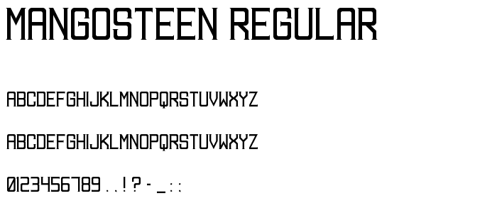 MANGOSTEEN Regular font